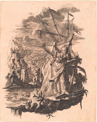 Allegorie van water door Jeremias Wachsmuth