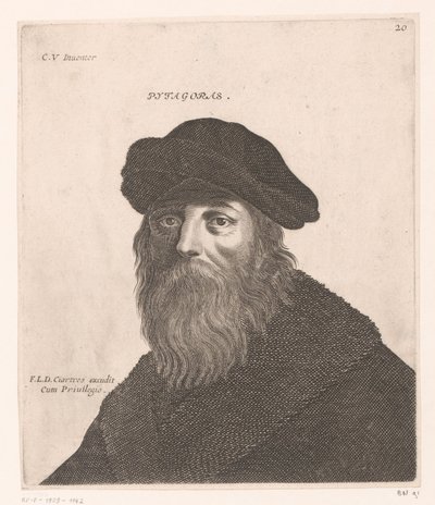 Portret van Pythagoras door Jerôme David (attributed to)
