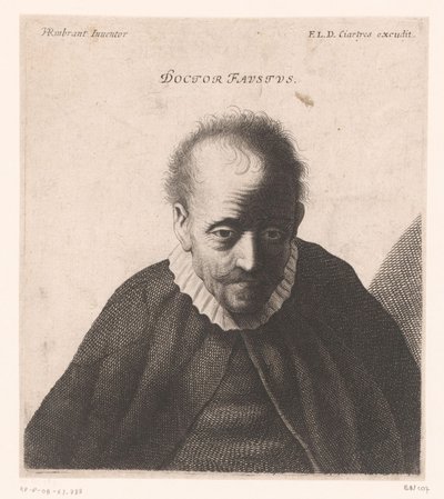 Portret van dokter Faustus door Jerôme David (attributed to)