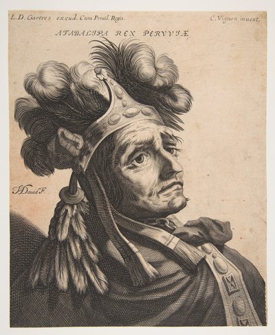 Atabalipa, Koning van Peru, ca. 1634-37 door Jerôme David