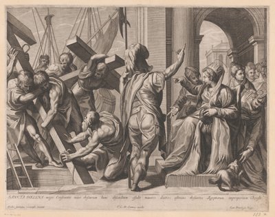 H. Helena en de opgraving van de drie kruisen van Golgota door Jerôme David