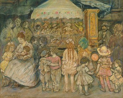 Carrousel, ca. 1924 door Jerome Myers