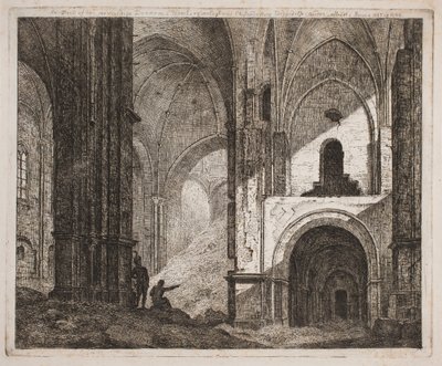 Interieur van dezelfde ruïne 1806 door Jes Bundsen