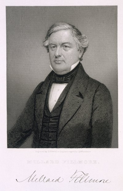 Millard Fillmore, gegraveerd door Thomas B. Welch (1814-74) naar een daguerreotype door Jesse H. Whitehurst