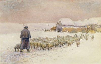 Het Binnenbrengen van de Kudde, 1901 door Jessie Hall