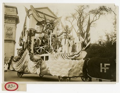 Historische Parade Float No 47 Welkom bij Lafayette door Jessie Tarbox Beals