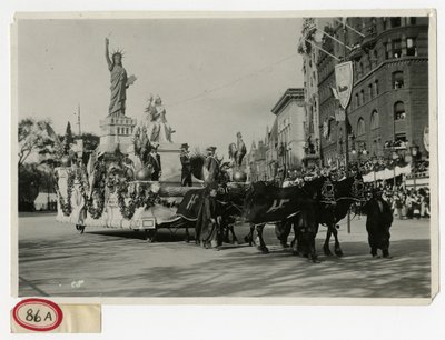 Historische Parade Float Nr 53: Vrijheidsbeeld door Jessie Tarbox Beals