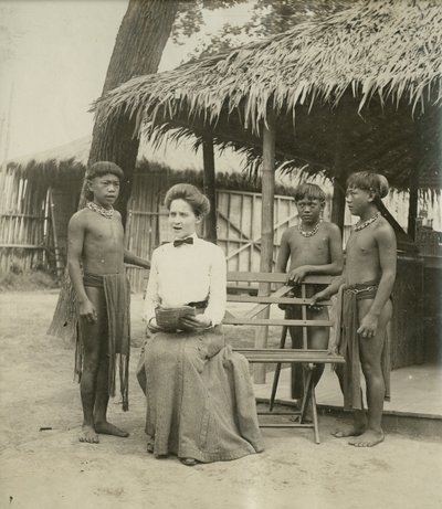 Igorrote zanglessen. [Filipijnse Reservatie in het Departement van Antropologie op de Wereldtentoonstelling 1904] door Jessie Tarbox Beals