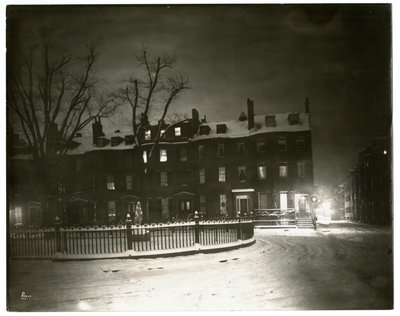 Louisburg Square, Boston Jenny Lind woonde in hoekhuis, Boston, VS door Jessie Tarbox Beals