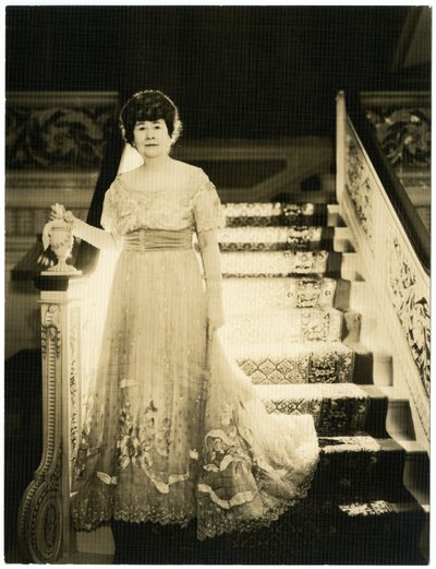 Mevrouw Frank G Logan uit Chicago, kunstpatroon, c.1931-34 door Jessie Tarbox Beals