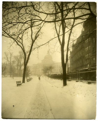 State House in Storm, Boston, VS, ca. 1902-10 door Jessie Tarbox Beals