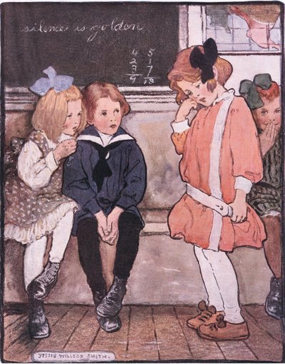 Ze kwam van het podium af, nog steeds dapper haar tranen inslikkend door Jessie Willcox Smith