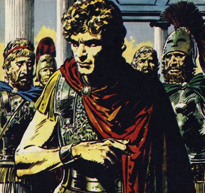 Alexander was een tiran, die tegenstanders afkocht of doodde (kleurenlitho) door Jesus Blasco
