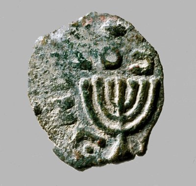 Munt van Antigonus II Mattathias, ca. 40-37 v.Chr. (metaal) door Jewish School