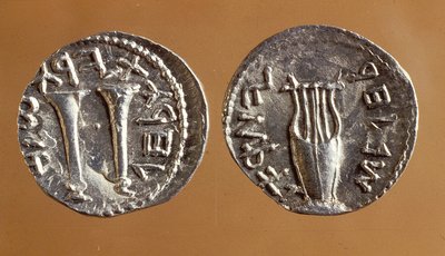 Munten uit de Bar Kochba-opstand, 134-135 (metaal) door Jewish School