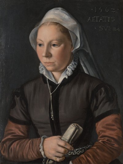 Portret van een Jonge Vrouw, 1562 door Joachim Beuckelaer