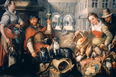 Verkoper van exotische dieren door Joachim Beuckelaer
