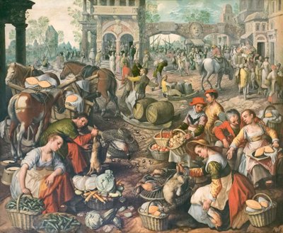 Marktplein, Joachim Beuckelaer door Joachim Beuckelaer