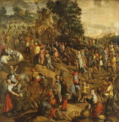 Christus draagt het kruis, 1563 door Joachim Bueckelaer