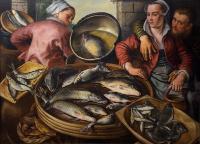 De vismarkt door Joachim Bueckelaer