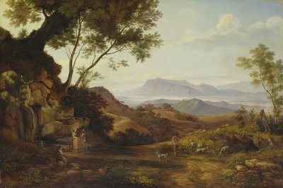 Italiaans landschap door Joachim Faber