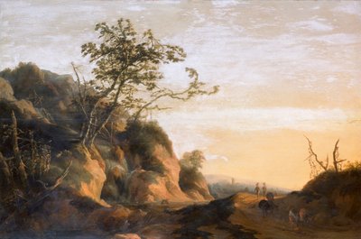 Reizigers in een landschap door Joachim Govertsz Camphuysen
