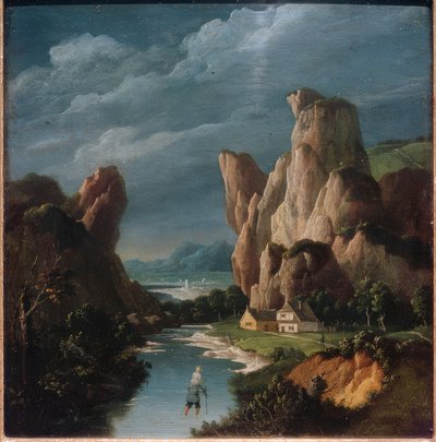 Heilige Christophorus door Joachim Patinir