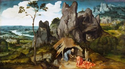 Sint-Hieronymus in de Woestijn door Joachim Patinir