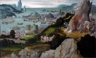 Het martelaarschap van St. Catharina van Alexandrië door Joachim Patinir