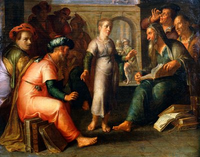 Christus onder de dokters door Joachim Wtewael or Utewael