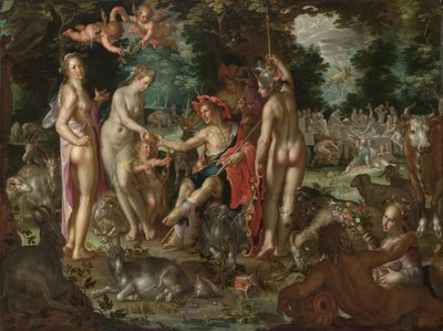 Het Oordeel van Paris door Joachim Wtewael or Utewael