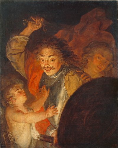 Mars, Venus en Cupido Allegorie van Woede, ca. 1630 door Joachim von Sandrart