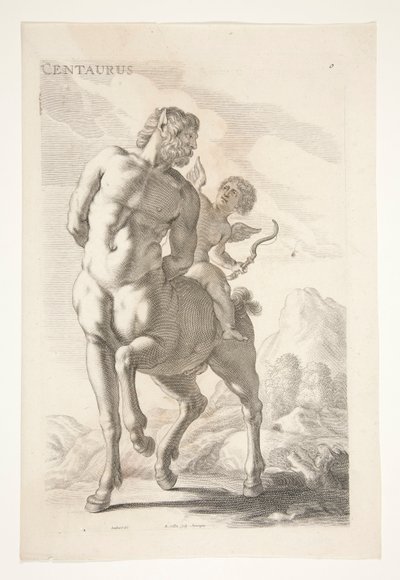 De Borghese Centaur door Joachim von Sandrart