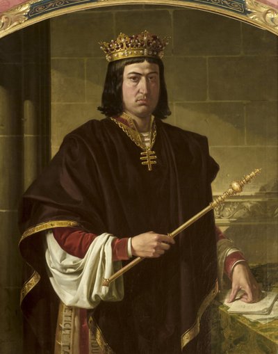Portret van koning Ferdinand II van Aragon (1452-1516) door Joachin Dominguez Becquer