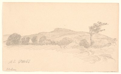 Landschap met uitzicht op de heuvelrug Höråsen. Öströö door Joakim Frederik Skovgaard