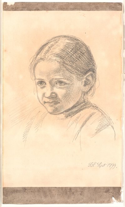 Portret van Eline Skovgaard? door Joakim Frederik Skovgaard