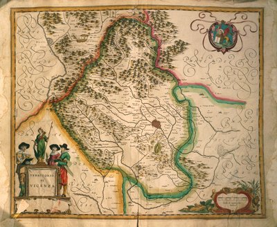Provincie Vicenza uit Theatrum civitatum et admirandorum Italiae door Joan Blaeu