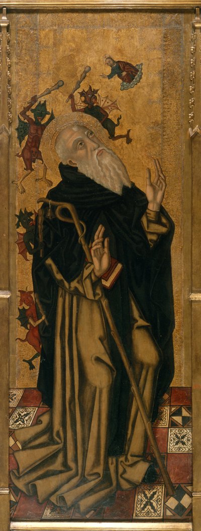 De heilige Antonius de Abt gekweld door demonen door Joan Desí