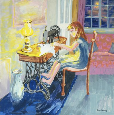 Meisje aan het Naaien, 2000 door Joan Thewsey