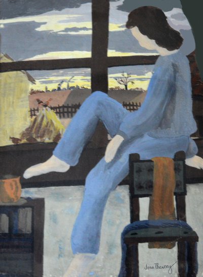 Meisje dat de dageraad bekijkt, 1950 door Joan Thewsey