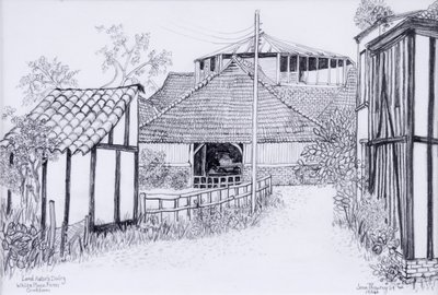 Lord Astors Melkveebedrijf, White Place Farm, Cookham door Joan Thewsey