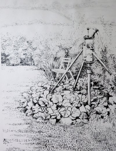 De tuinpomp, 1973 door Joan Thewsey