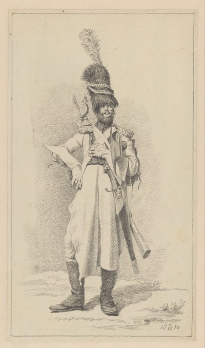 Sappeur in het Napoleontische leger door Joannes Pieter Visser Bender