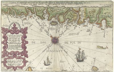 Kaart een deel van de kust van Noorwegen en Zweden door Joannes van Doetechum (I)