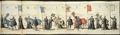 Begrafenisstoet in Antwerpen ter gelegenheid van de dood van keizer Karel V, 1558 door Joannes van Doetecum
