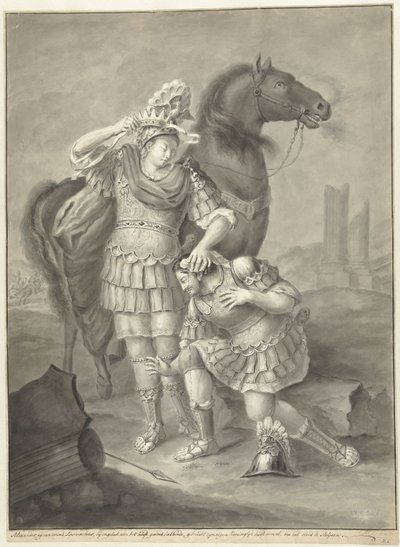 Alexander en Lysimachus door Joannis Jacobus Bijlaert