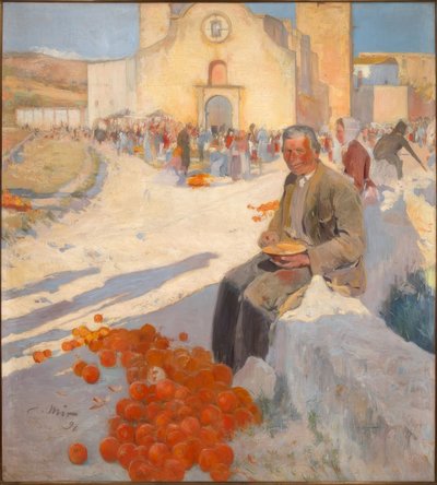 De sinaasappelverkoper door Joaquim Mir i Trinxet