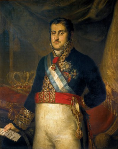 Portret van Ferdinand VII door Joaquin Manuel Fernandez Cruzado