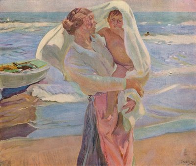 Na het baden door Joaquín Sorolla