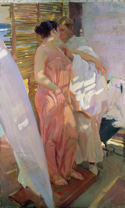 Na het Bad door Joaquin Sorolla y Bastida
